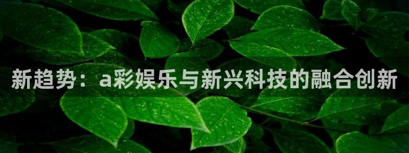 星耀国际是正规平台吗：新趋势：a彩娱乐与新兴科技的融合创新