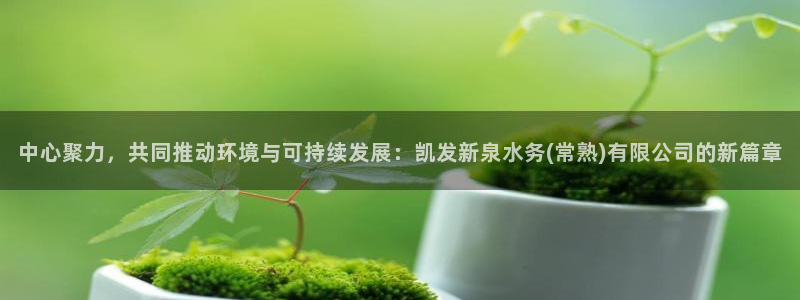 星耀国际平台官网登录入口：中心聚力，共同推动环境与可持续发展：凯发新泉水务(常熟)有限公司的新篇章